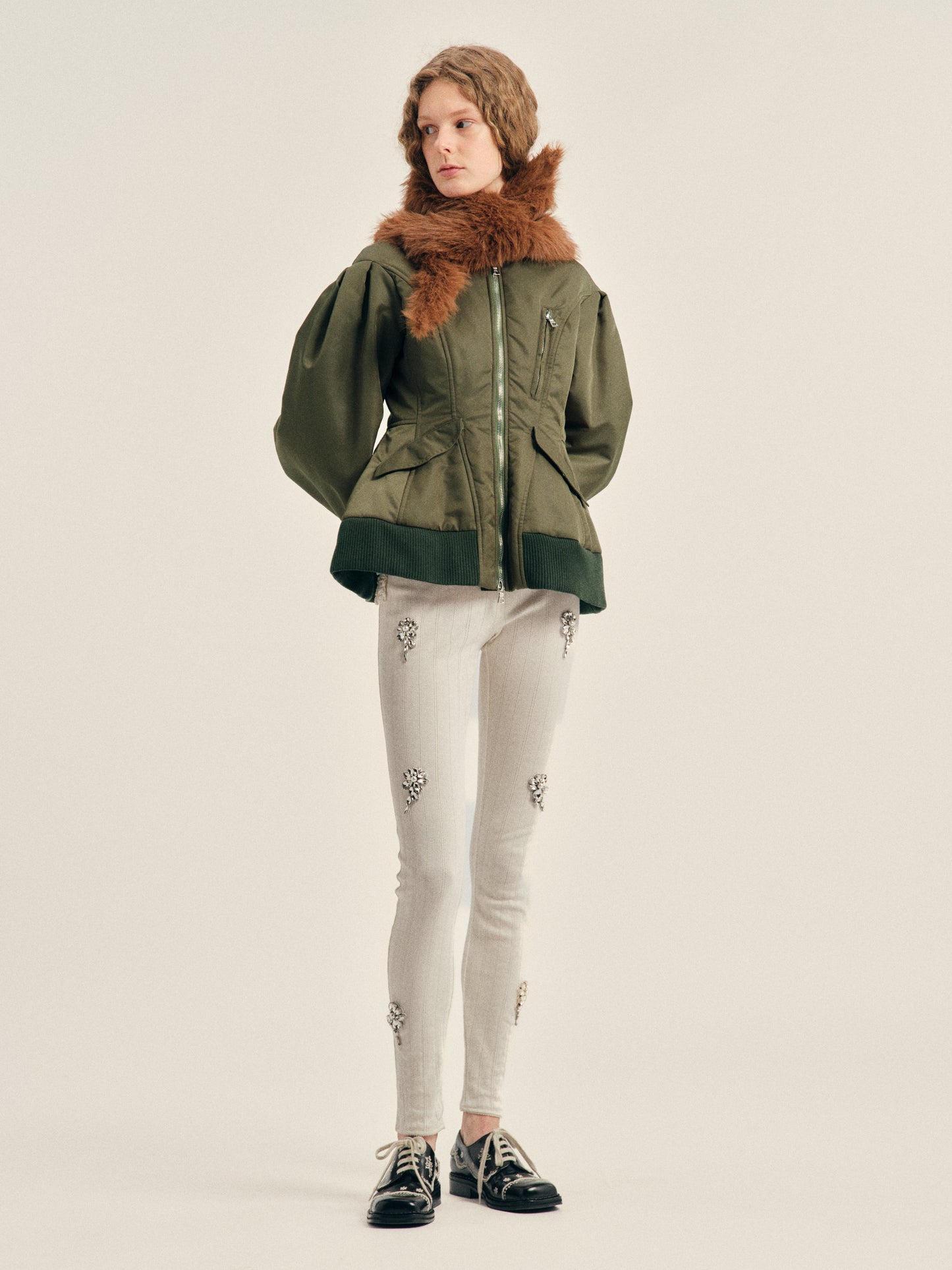 Embellished Pointelle Ruffle Frill Long Johns
