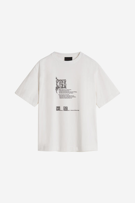 Boxy T-Shirt with Graphic Project Print