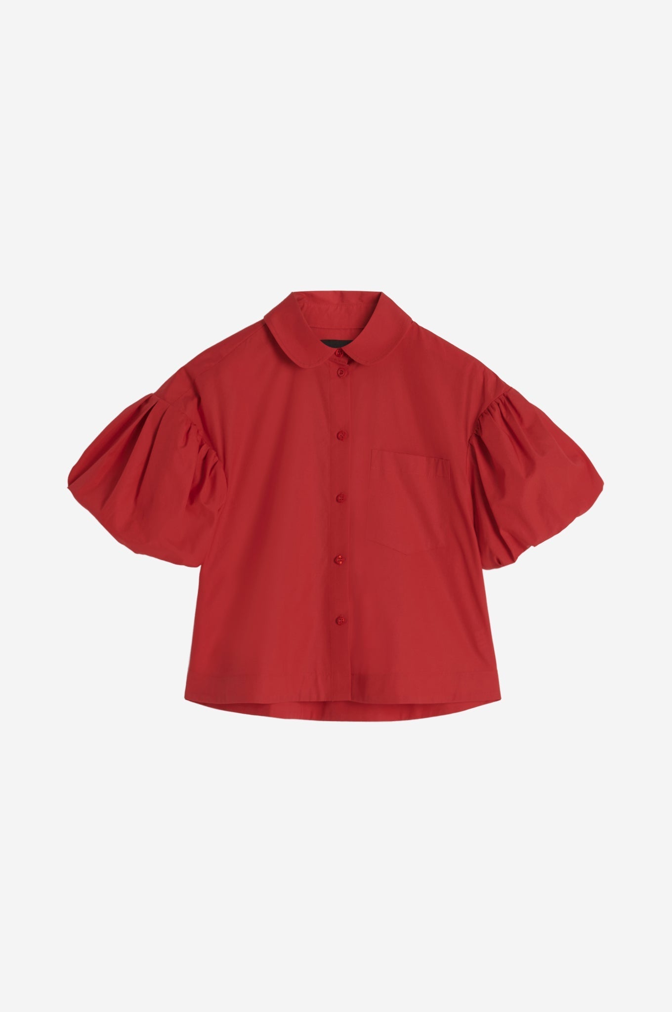 Cropped Puff Sleeve Shirt