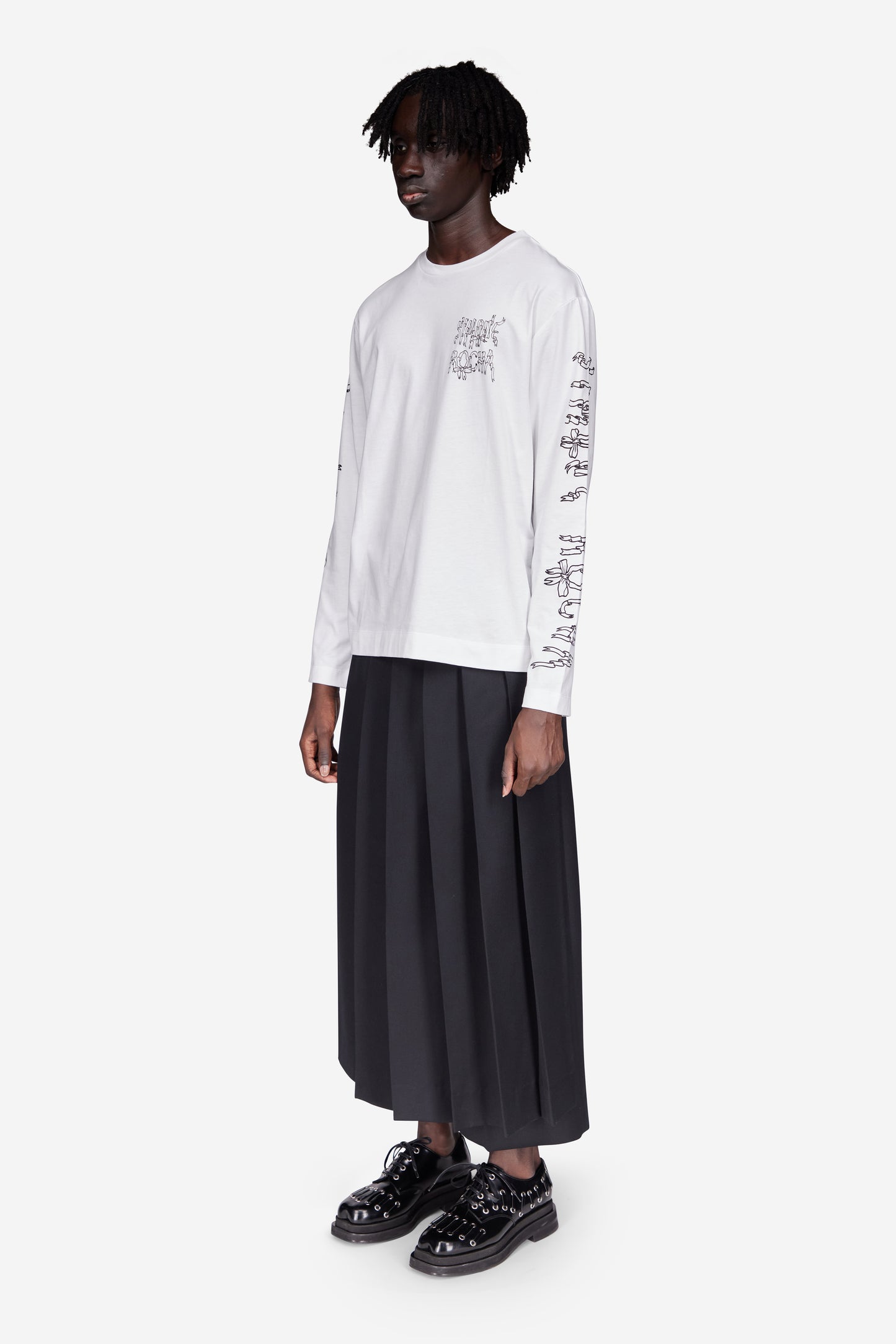 Pleated Apron Overlay Trousers