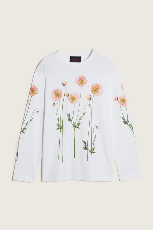 Poppy Field Print Long Sleeve T-Shirt