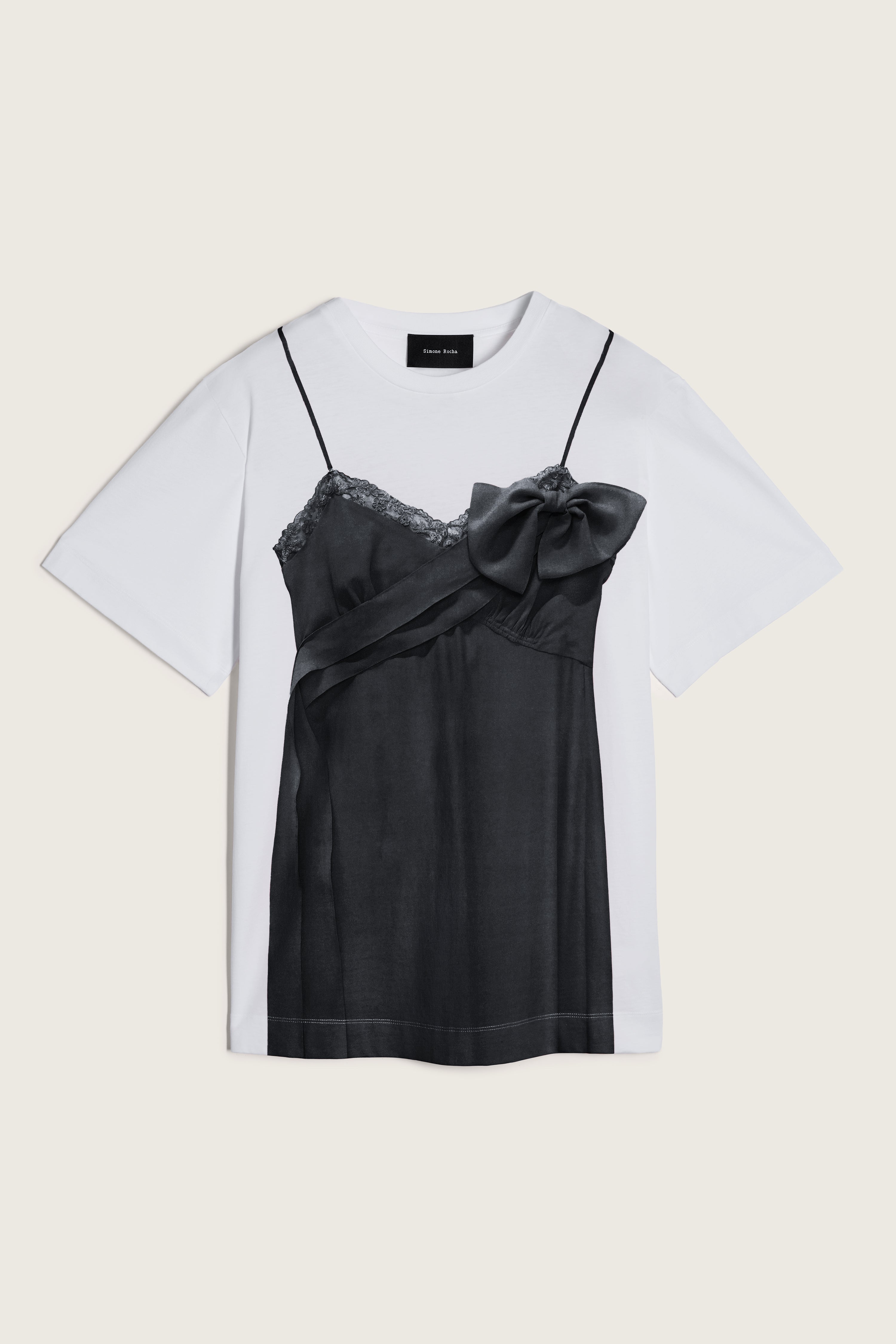 Bow Sash Slip Dress Trompe L'Oeil Print T-Shirt – Simone Rocha