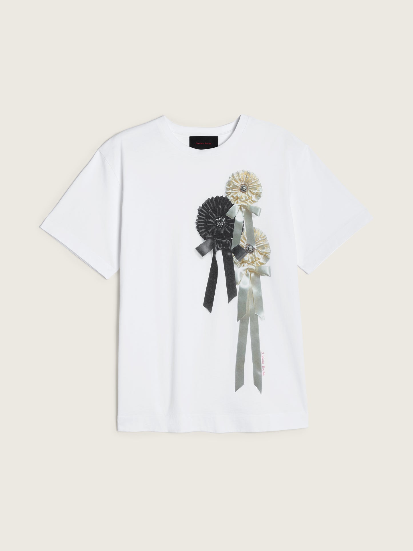 Ribbon Rosette Print T-Shirt