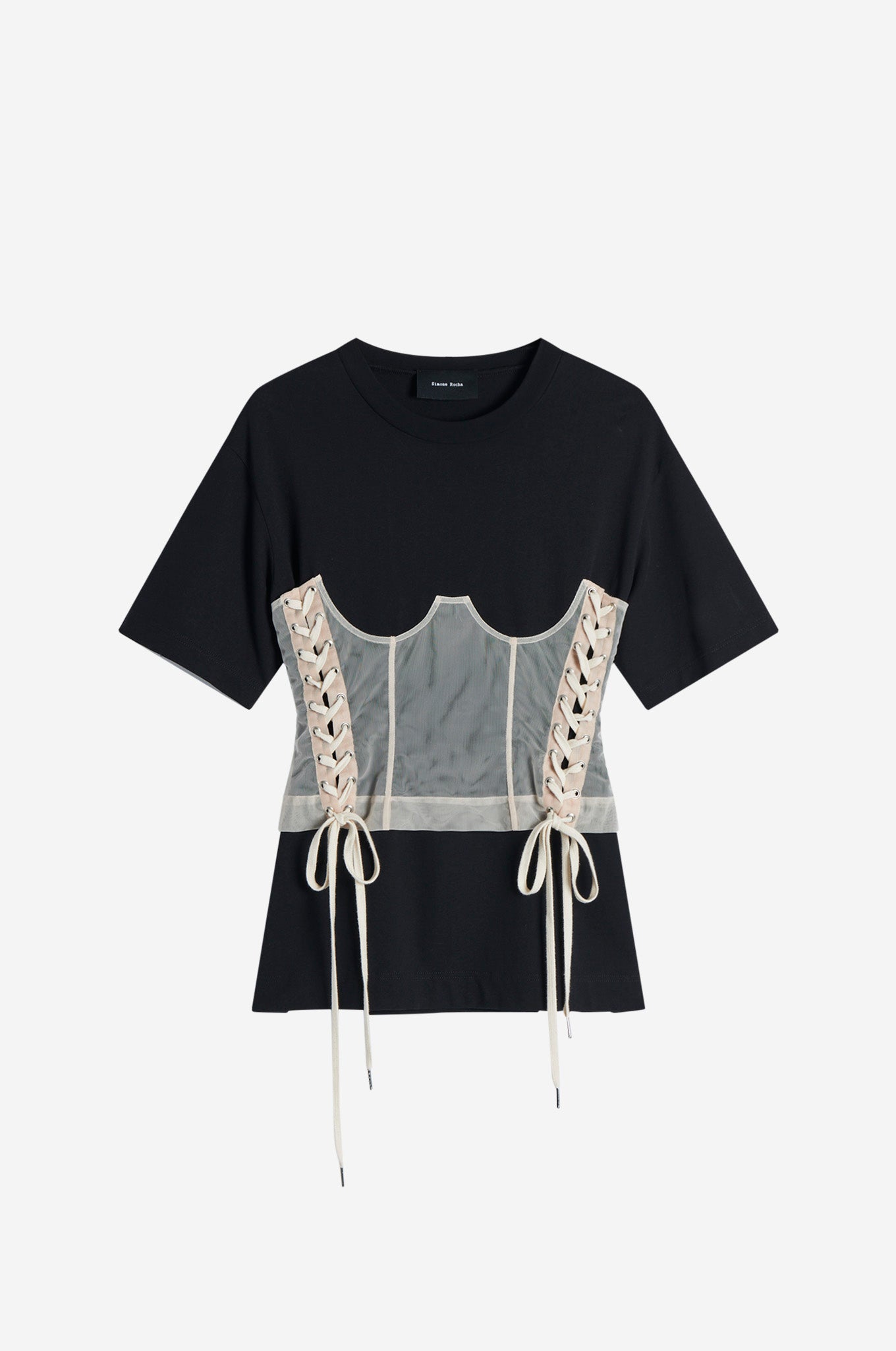 Corset Panel Boxy T-Shirt