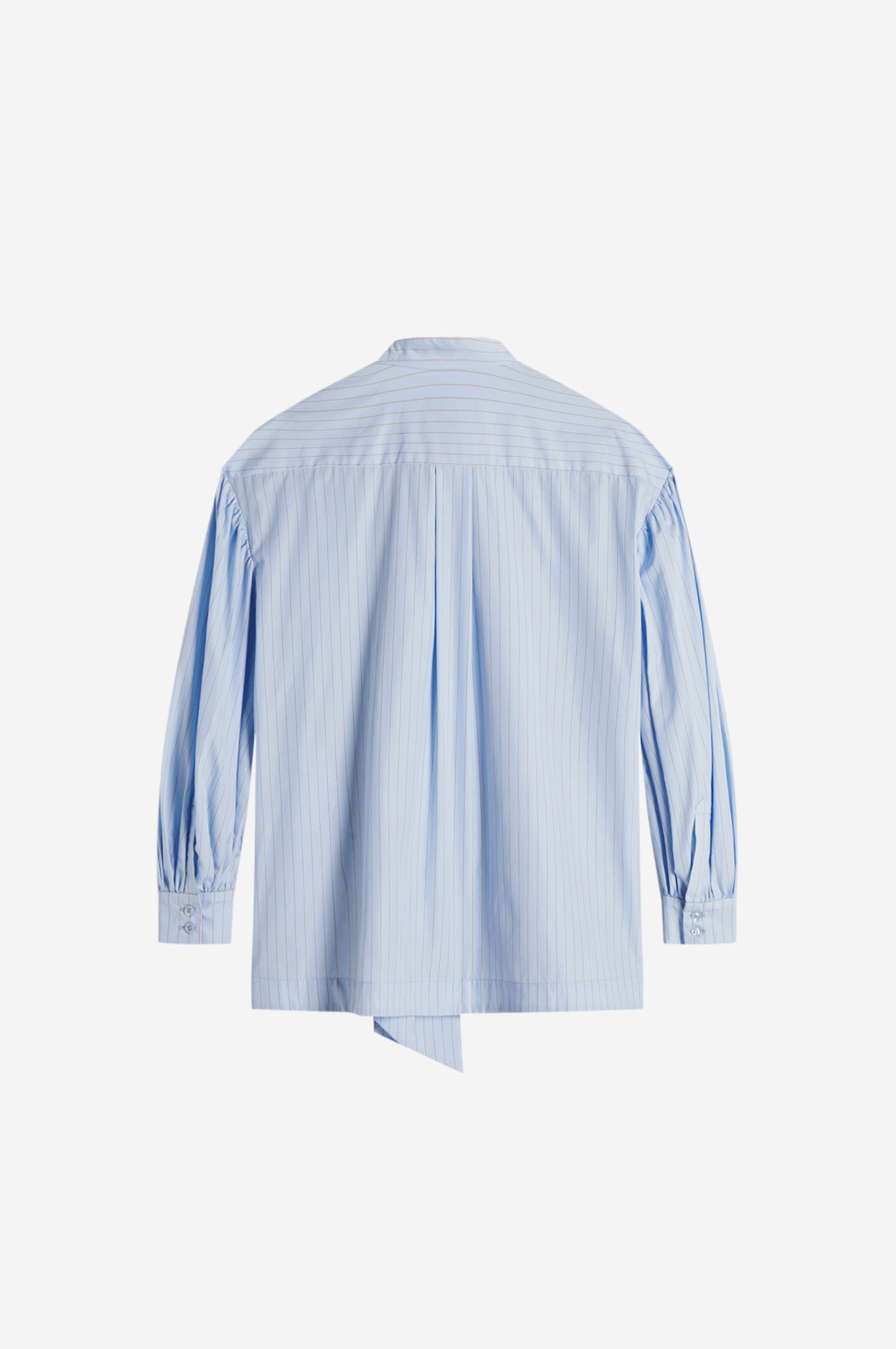 Front Bow Puff Sleeve Shirt