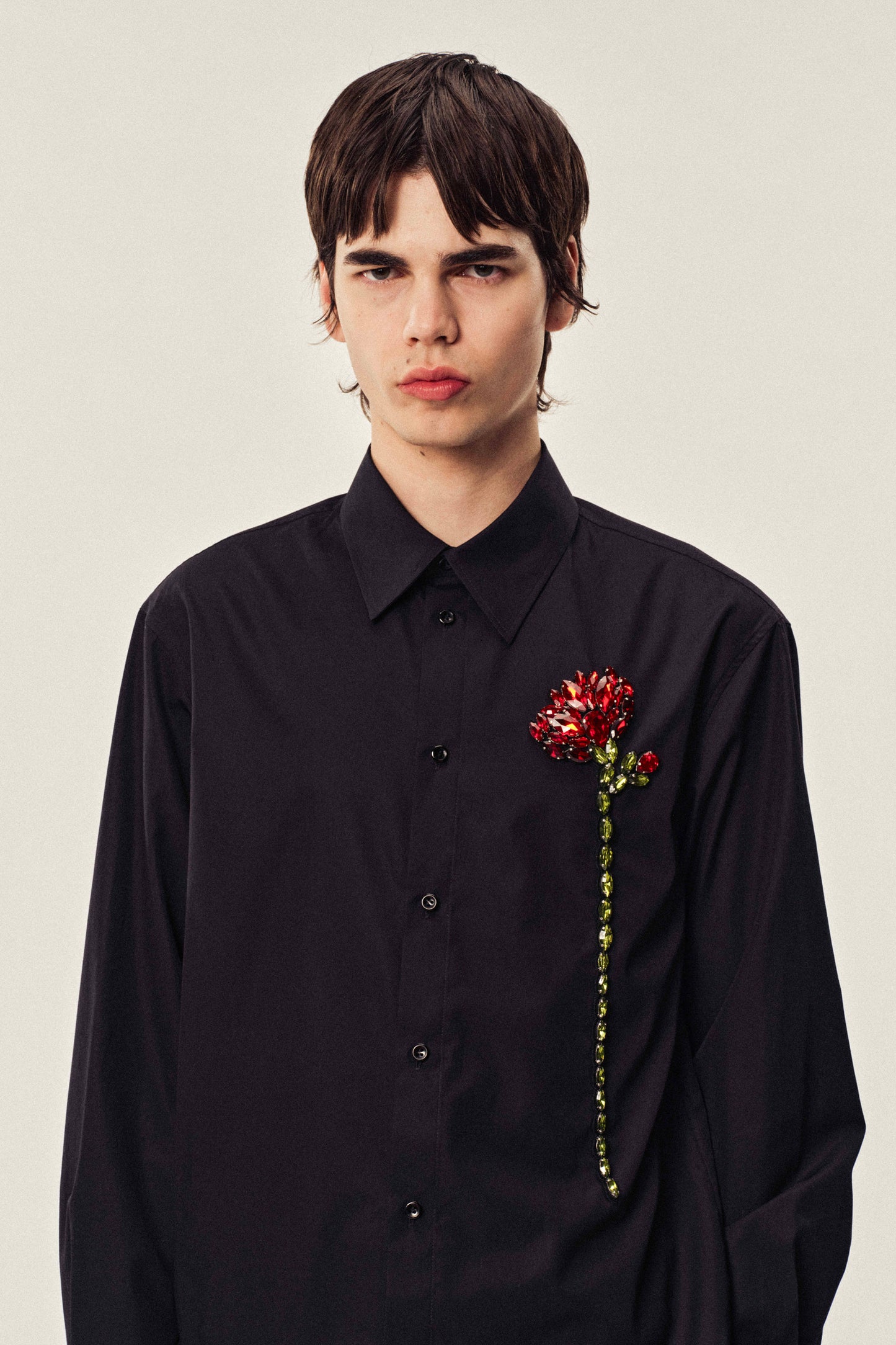 Embellished Carnation Classic Shirt