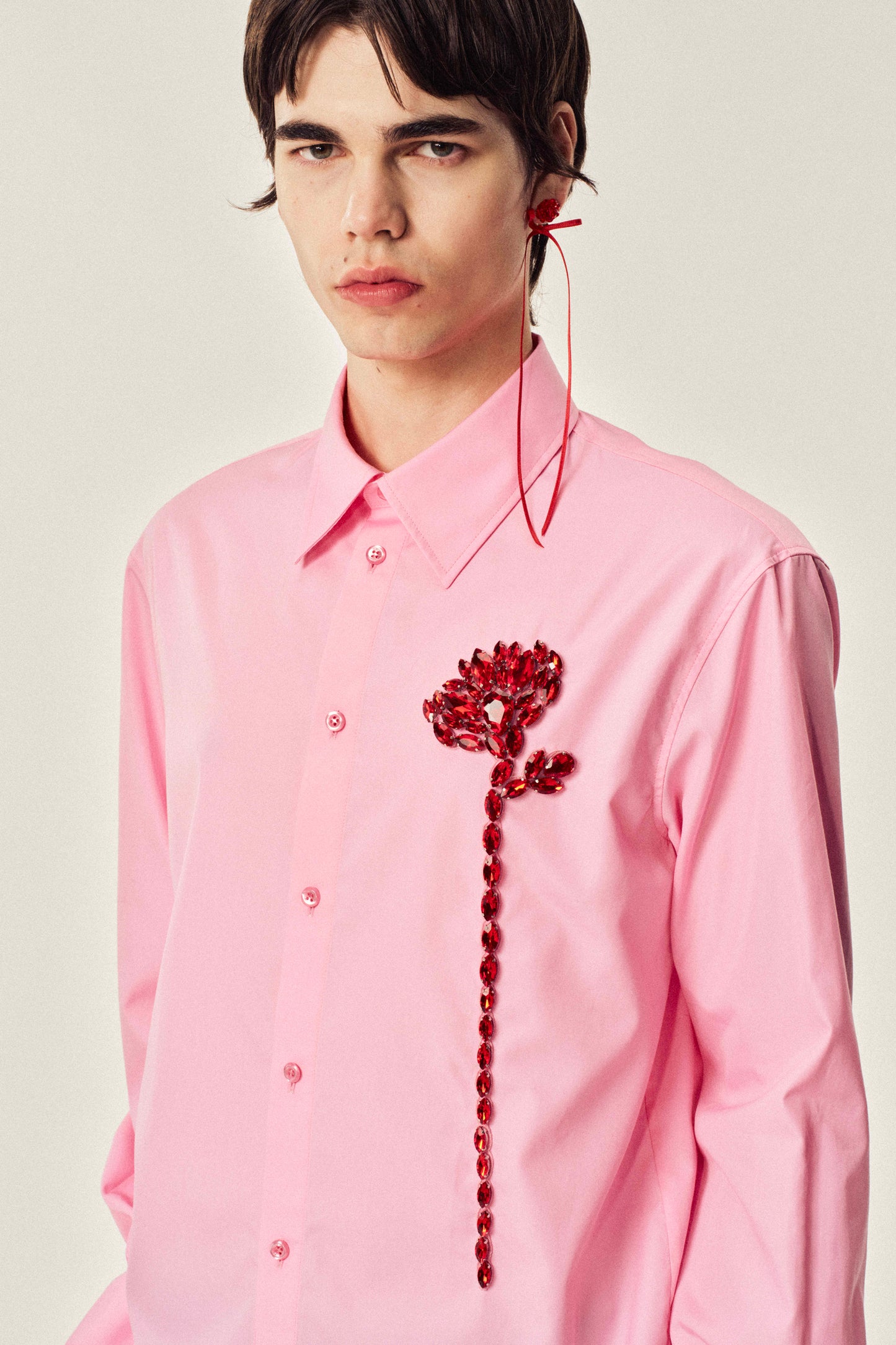 Embellished Carnation Classic Shirt