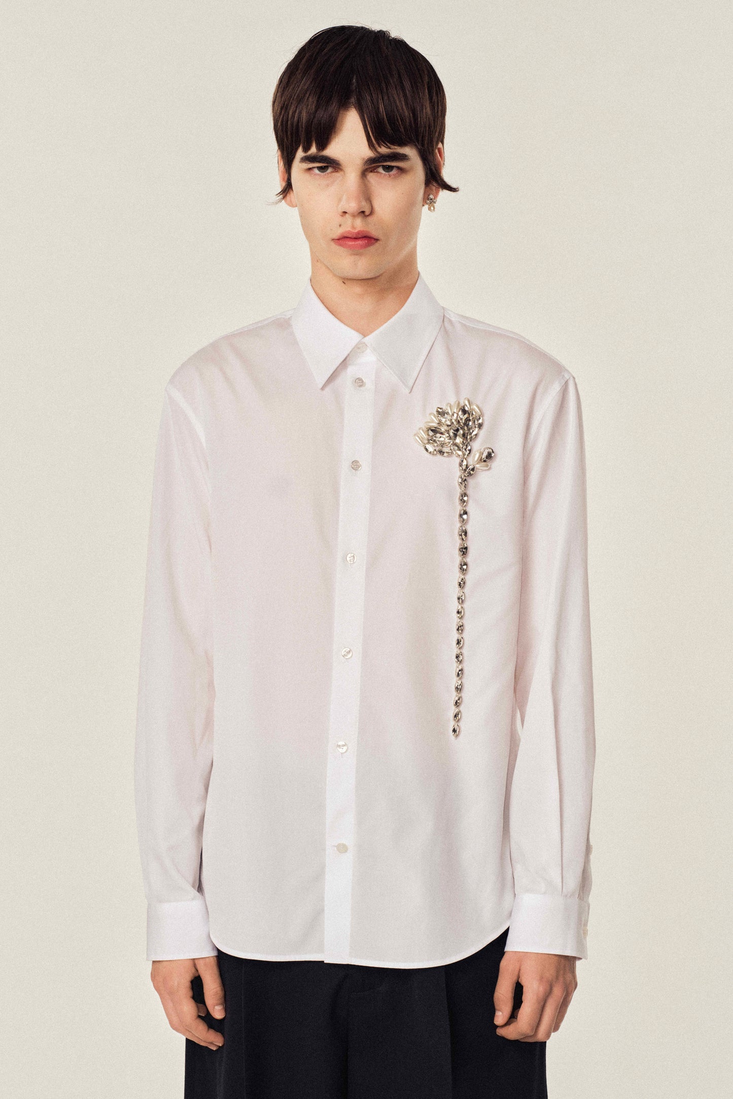 Embellished Carnation Classic Shirt