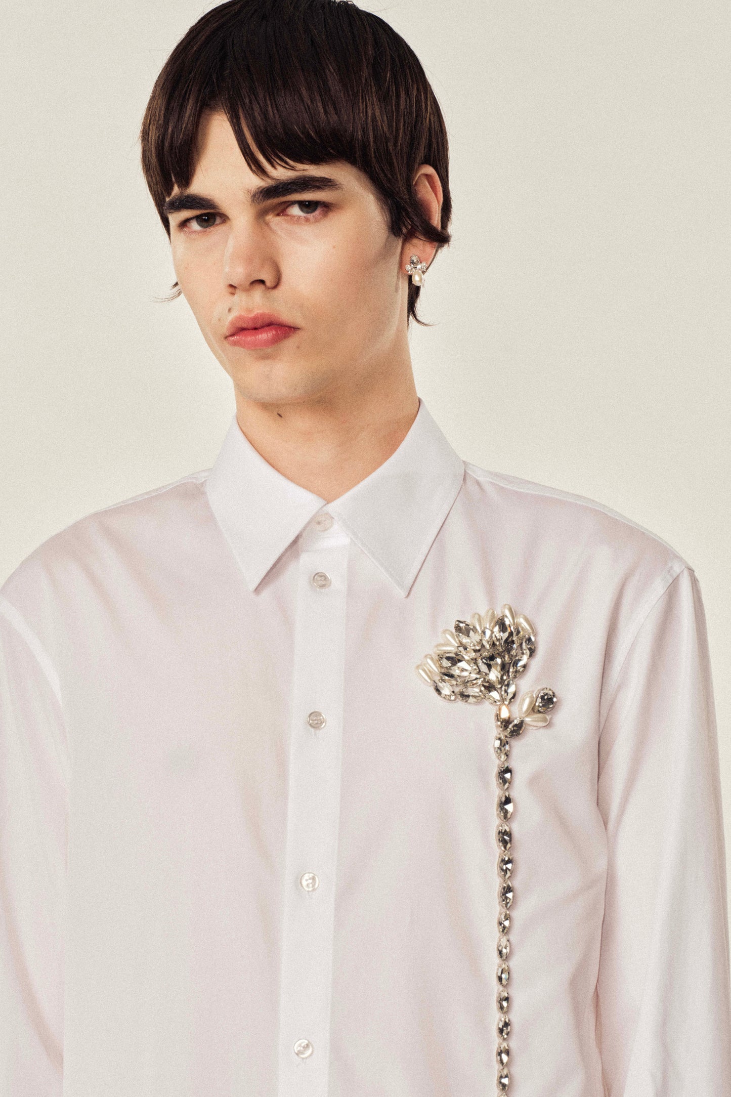 Embellished Carnation Classic Shirt