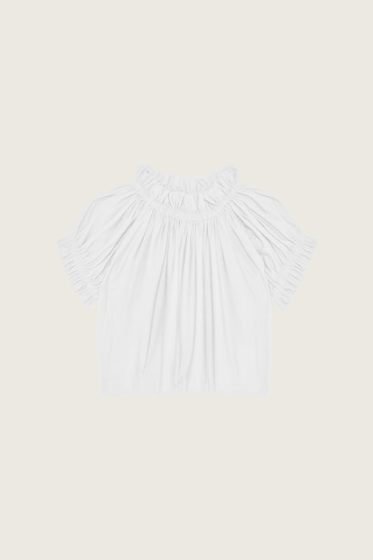 Gathered Ruffle Tulip Top