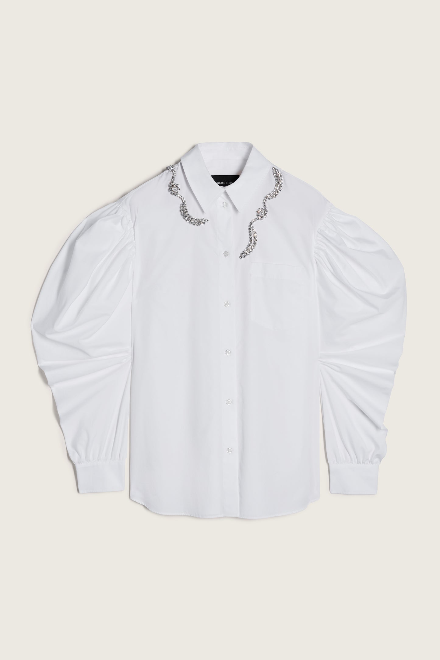 Embellished Draped Sleeve Masculine Shirt