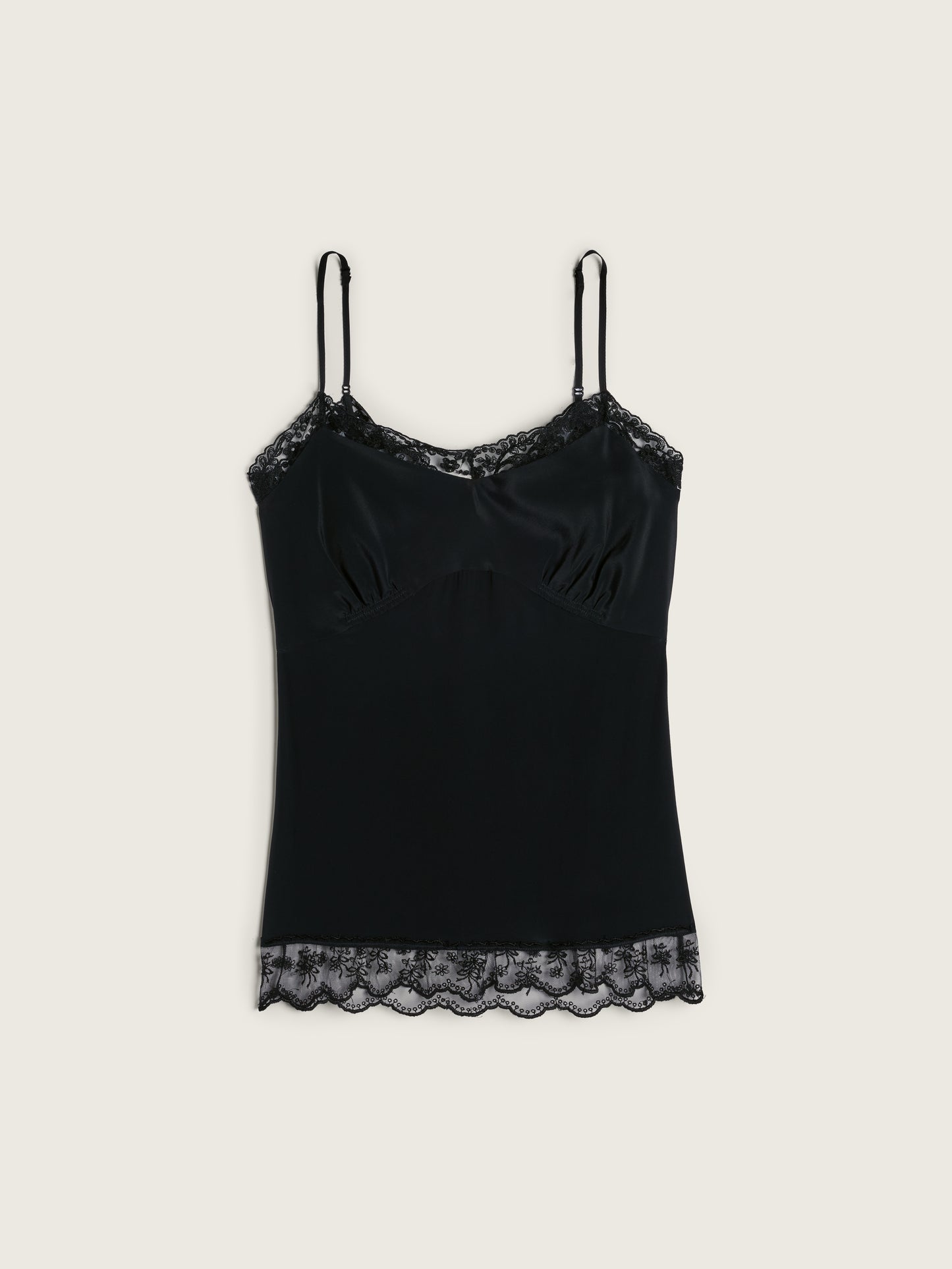 Lace Trim Negligee Cami
