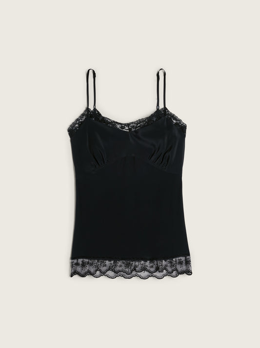 Lace Trim Negligee Cami