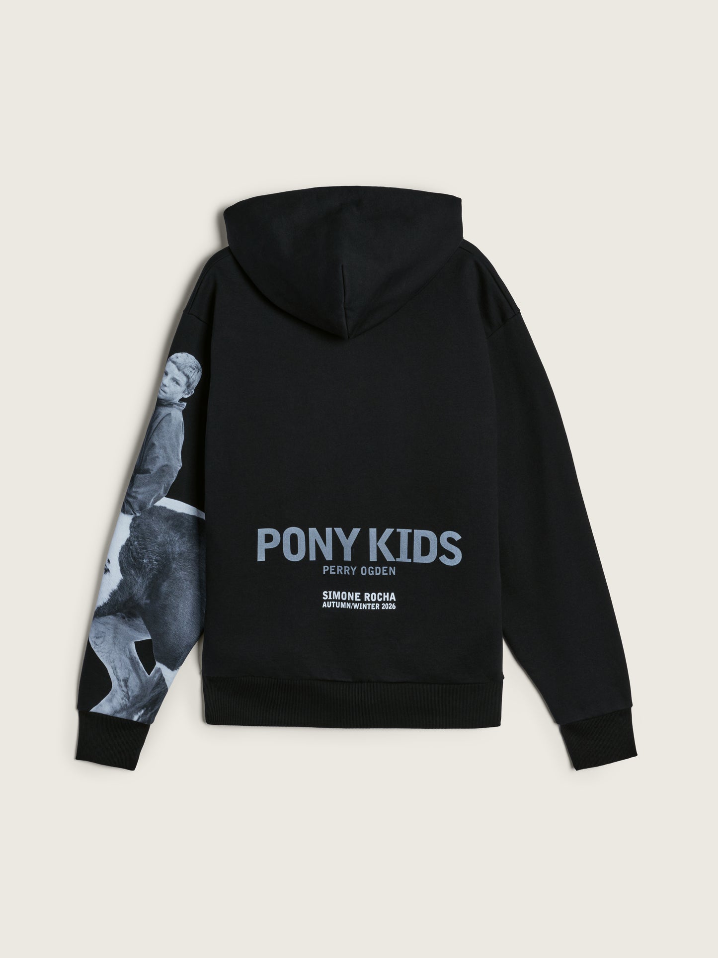 Boxy Pony Kid Print Hoodie
