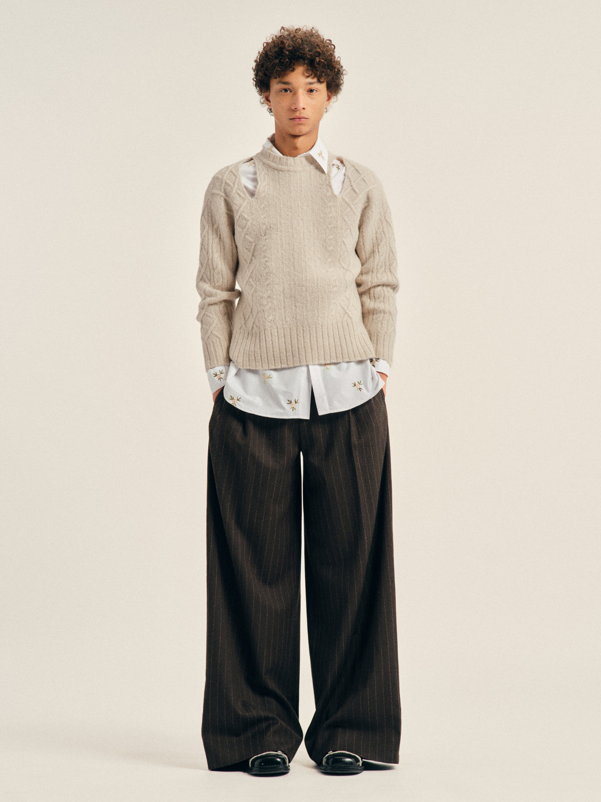 Cable Knit Slash Jumper