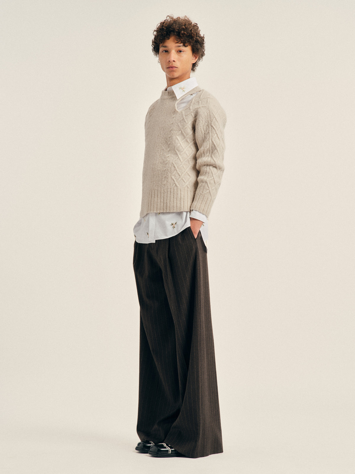 Cable Knit Slash Jumper