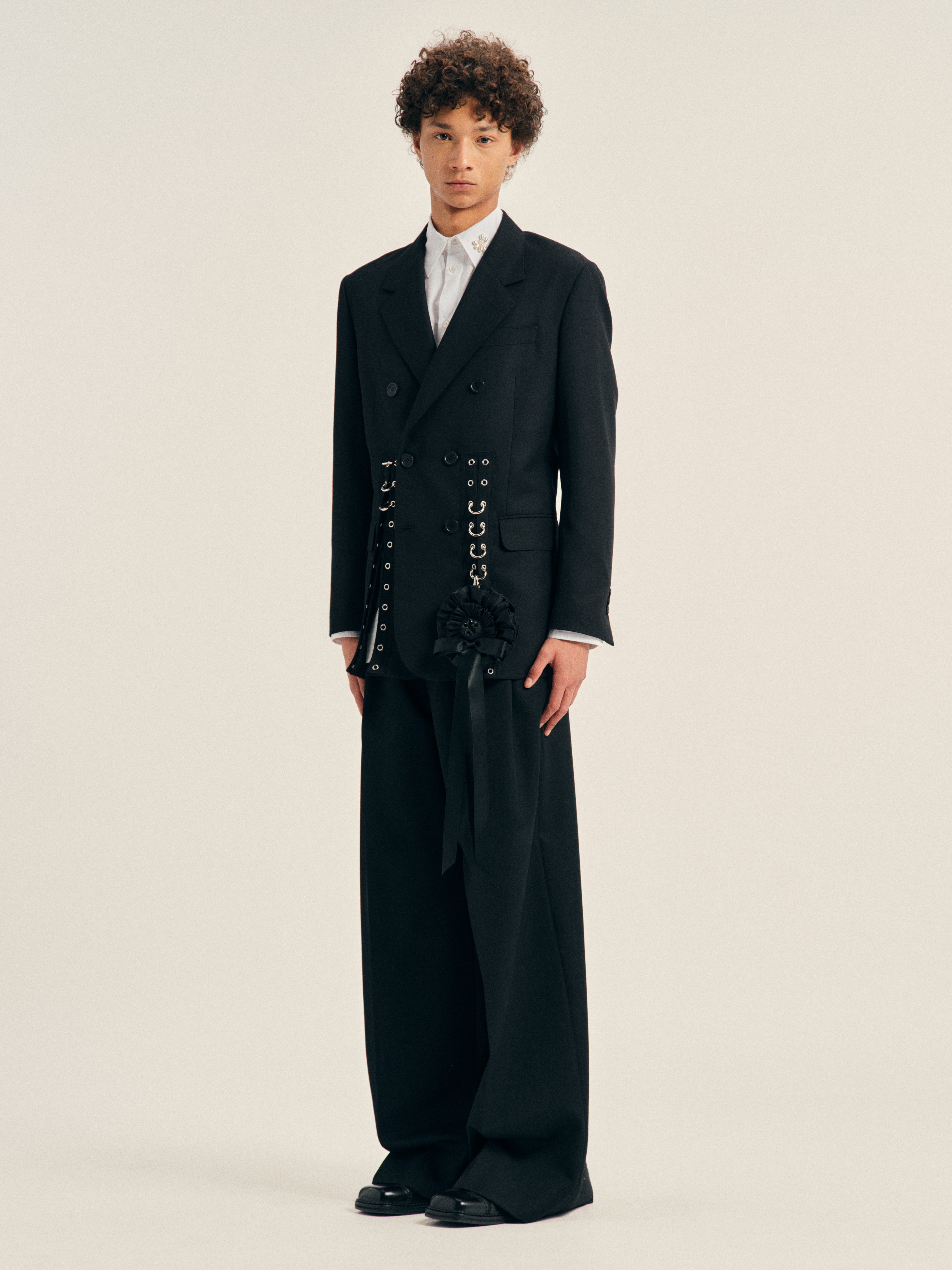 Double Breasted Grommet Ring Hem Slice Jacket – Simone Rocha