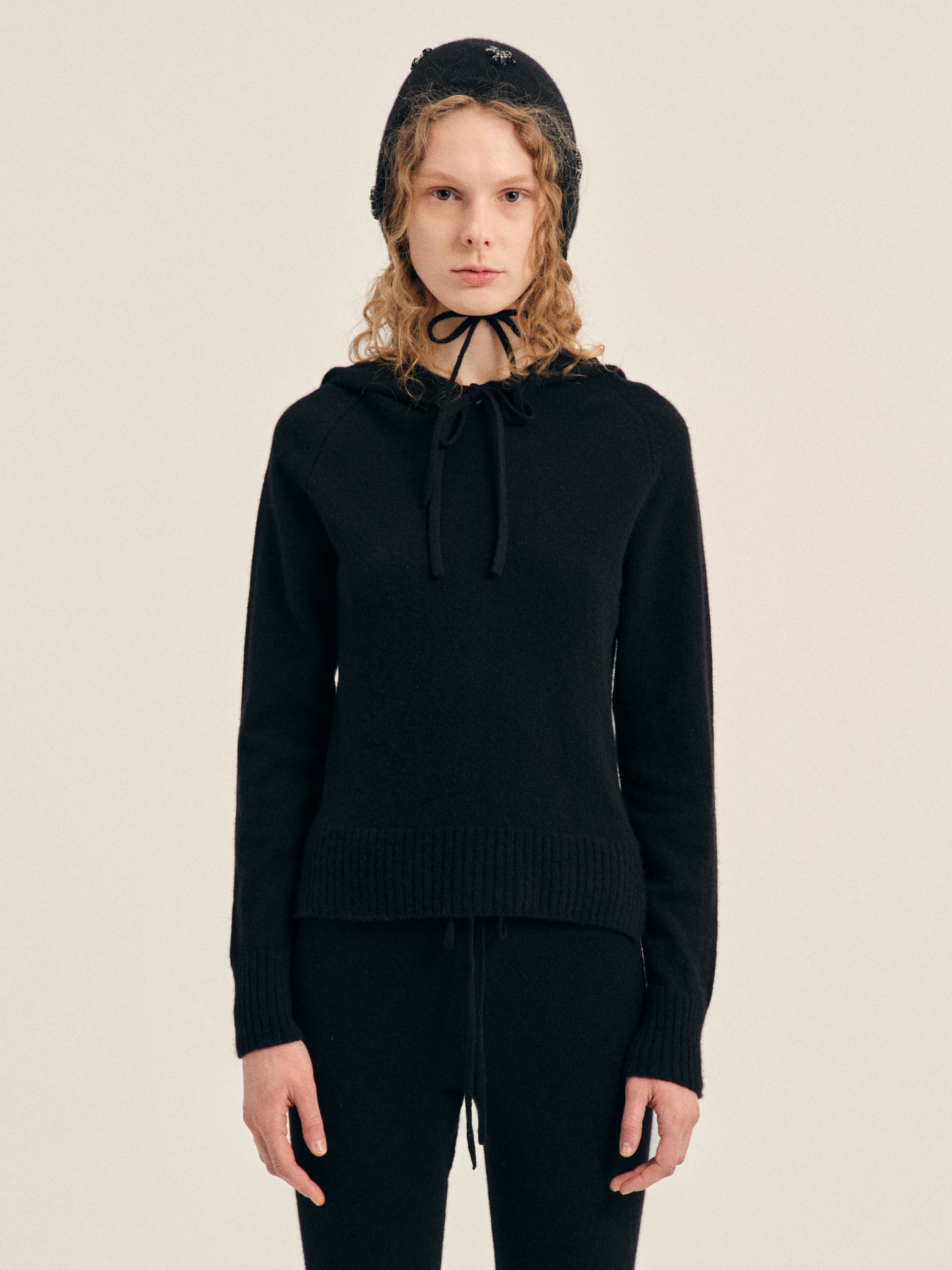 Turbo Embellished Relaxed Cashmere Hoodie