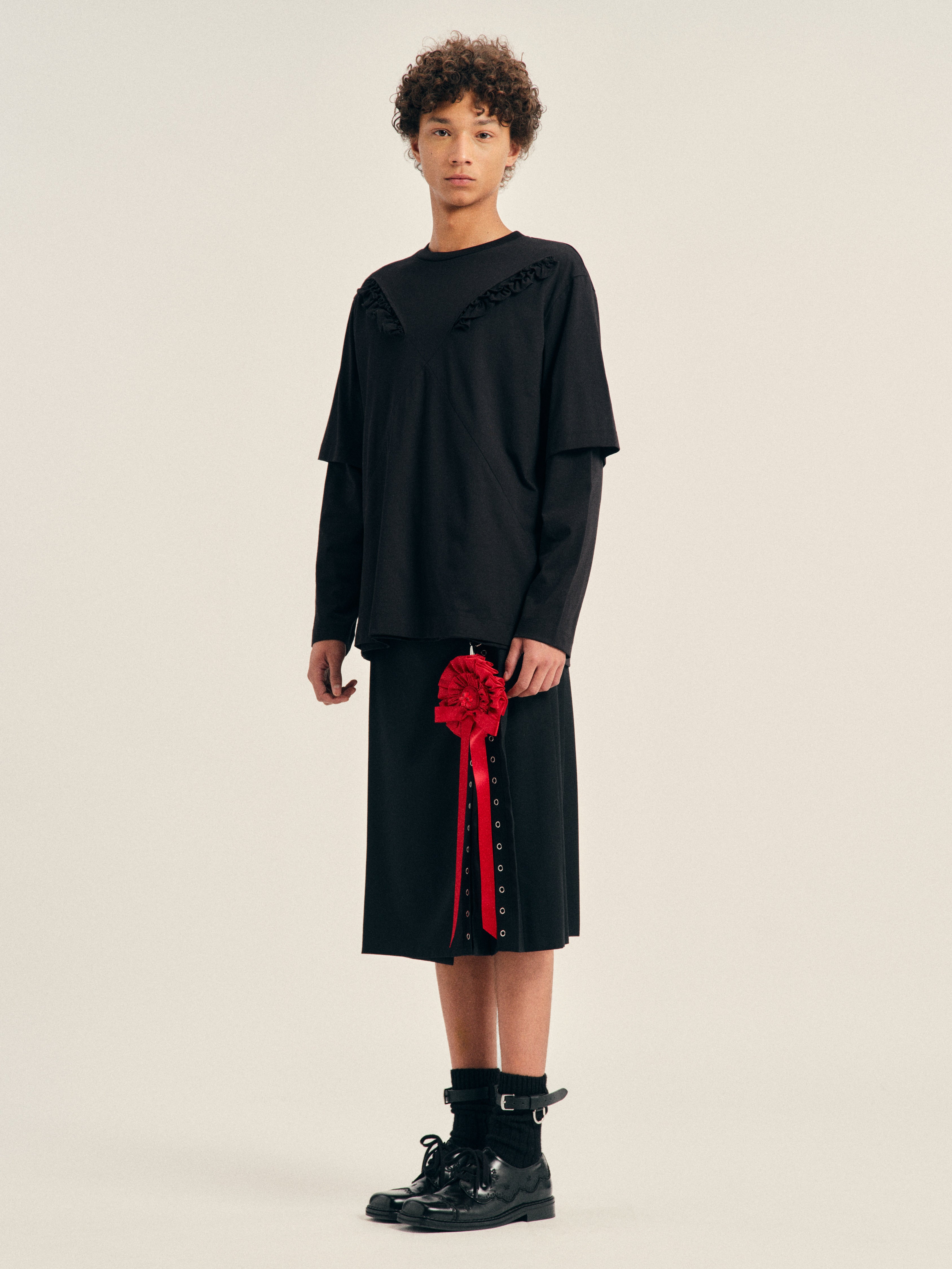Ruffle Slash Layered Long Sleeve T-Shirt – Simone Rocha