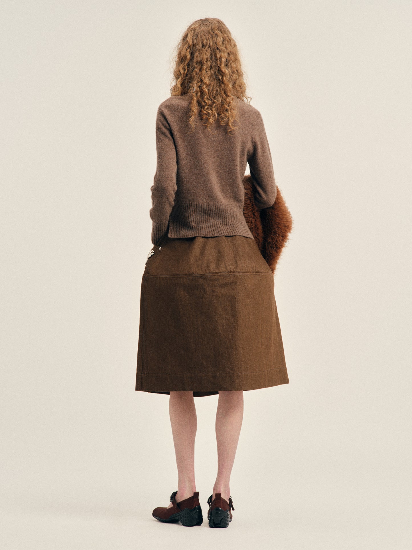 Embellished Utility Hip Bustle Skirt