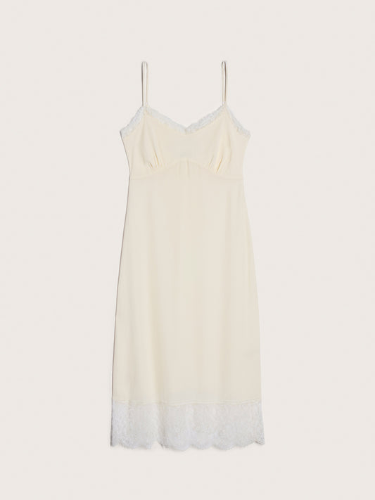 Lace Trim Slip Dress
