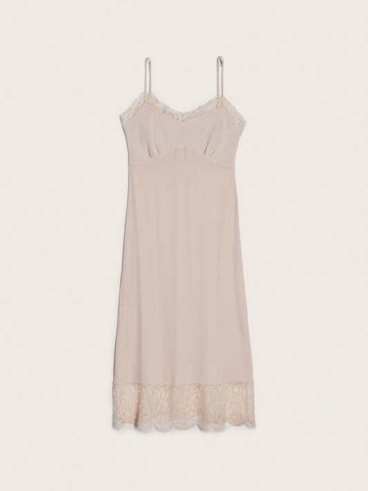 Lace Trim Slip Dress