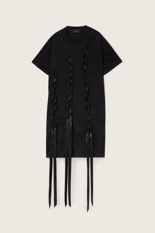Unraveling Ribbon T-Shirt Dress
