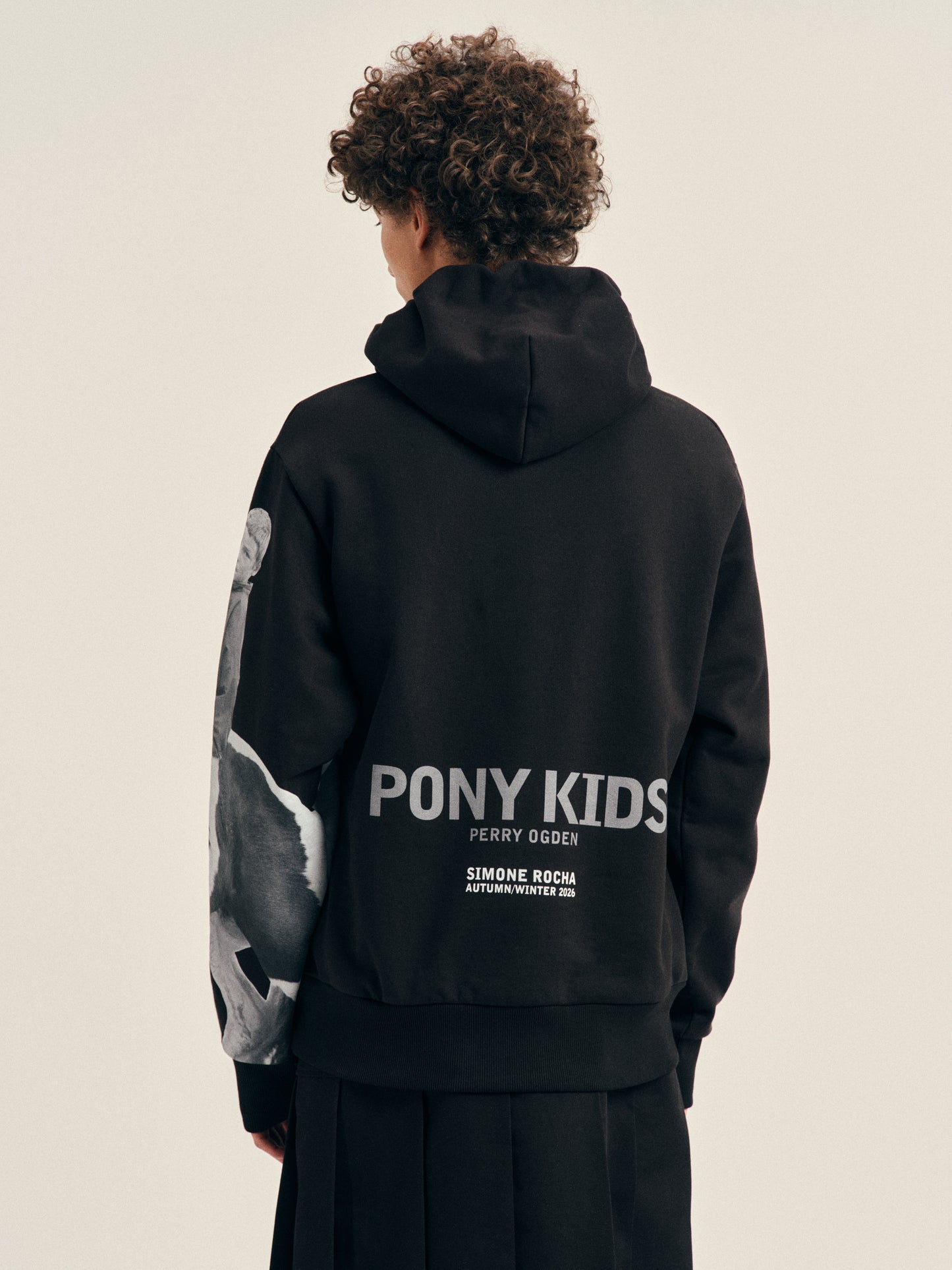 Boxy Pony Kid Print Hoodie