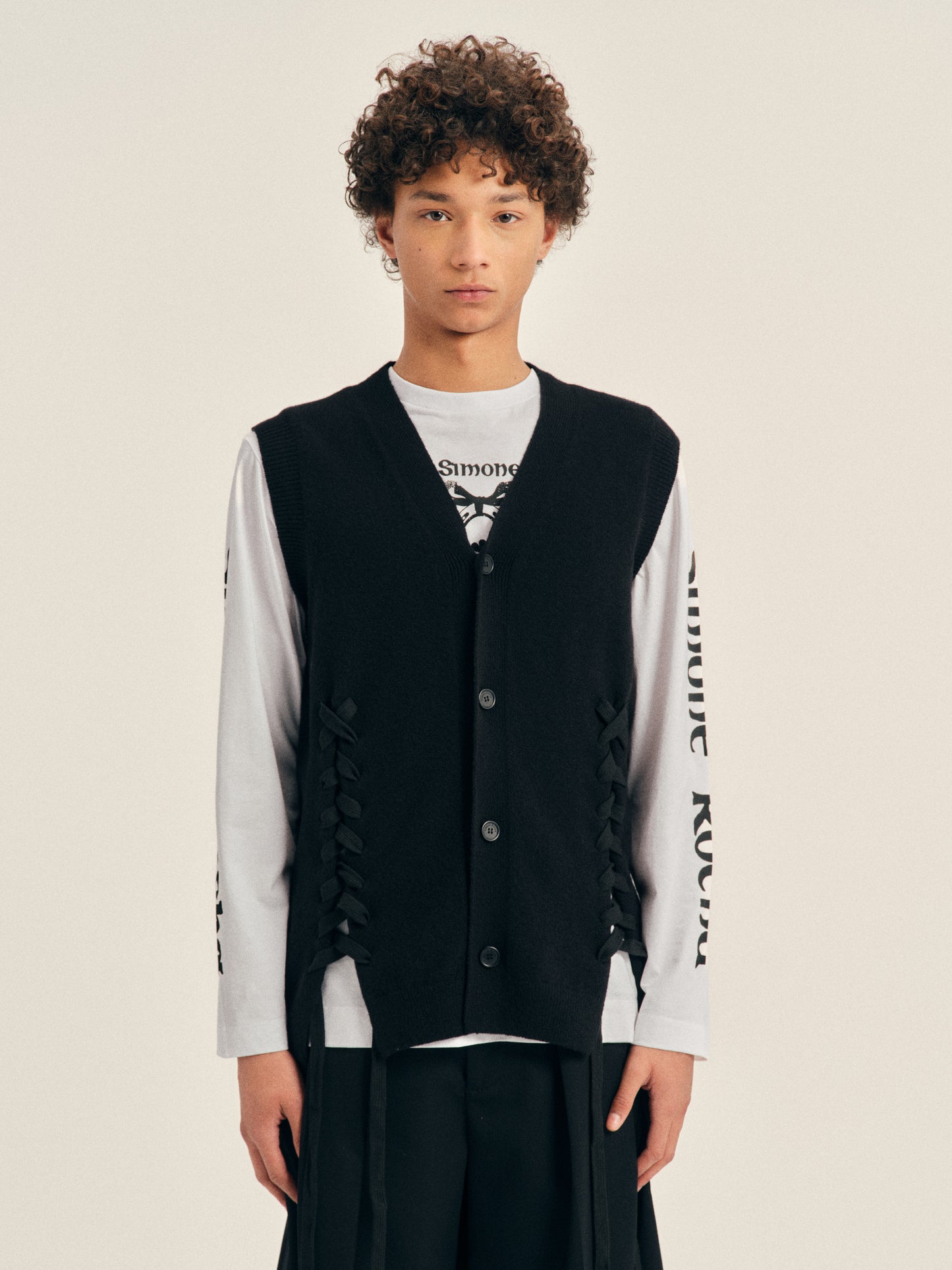 Merino Lace Up Hem Vest