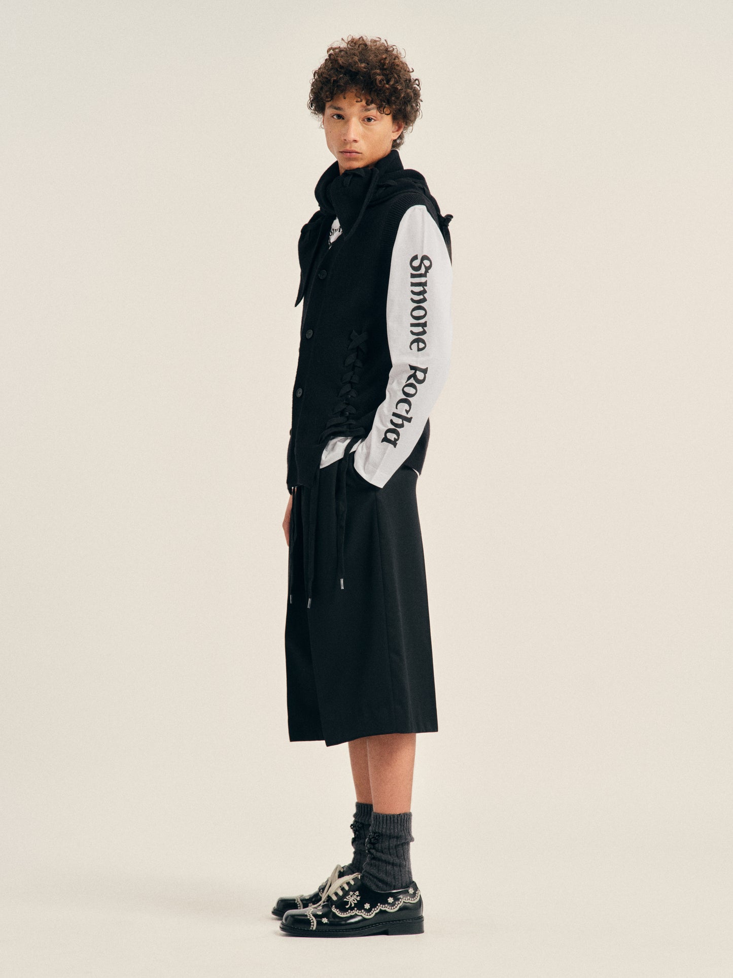 Merino Lace Up Hem Vest