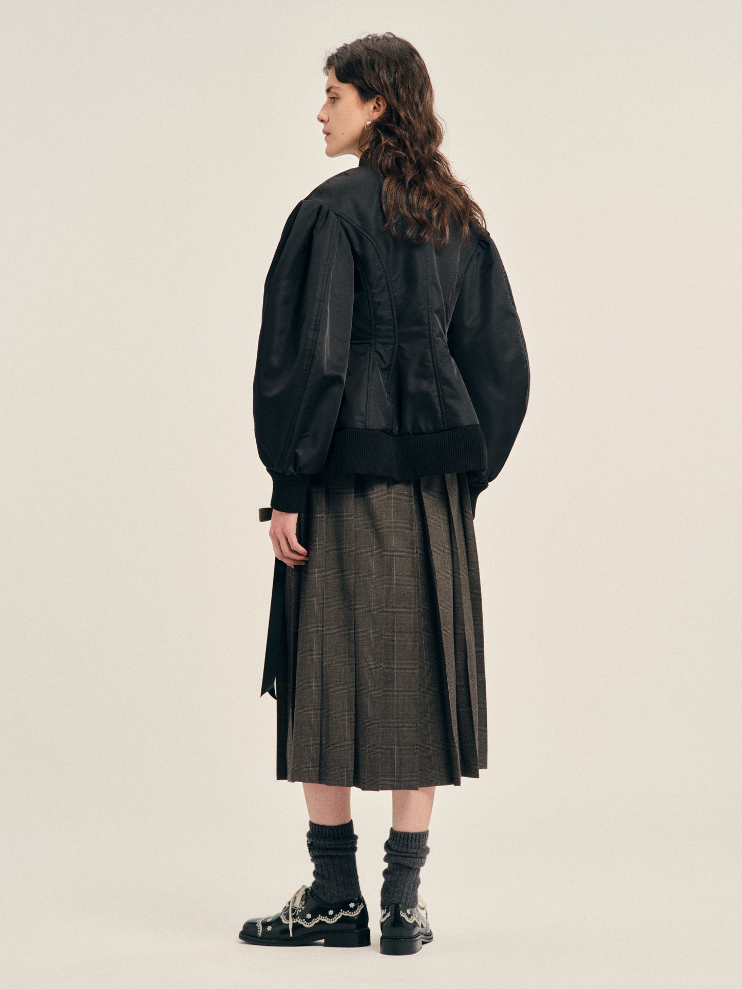 Padded Sculpted Bomber Jacket