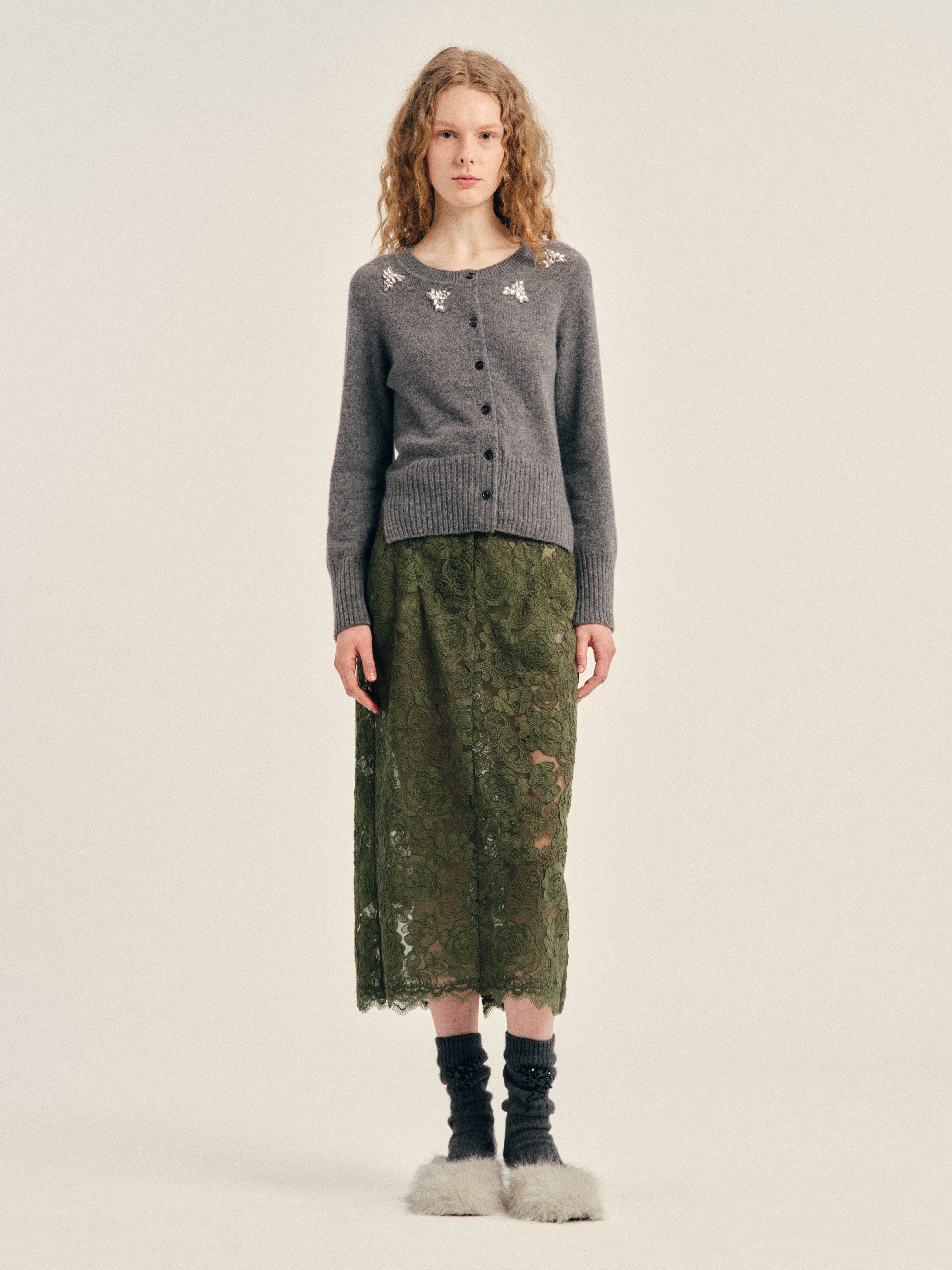 Embellished Relaxed Cashmere Cardigan – Simone Rocha