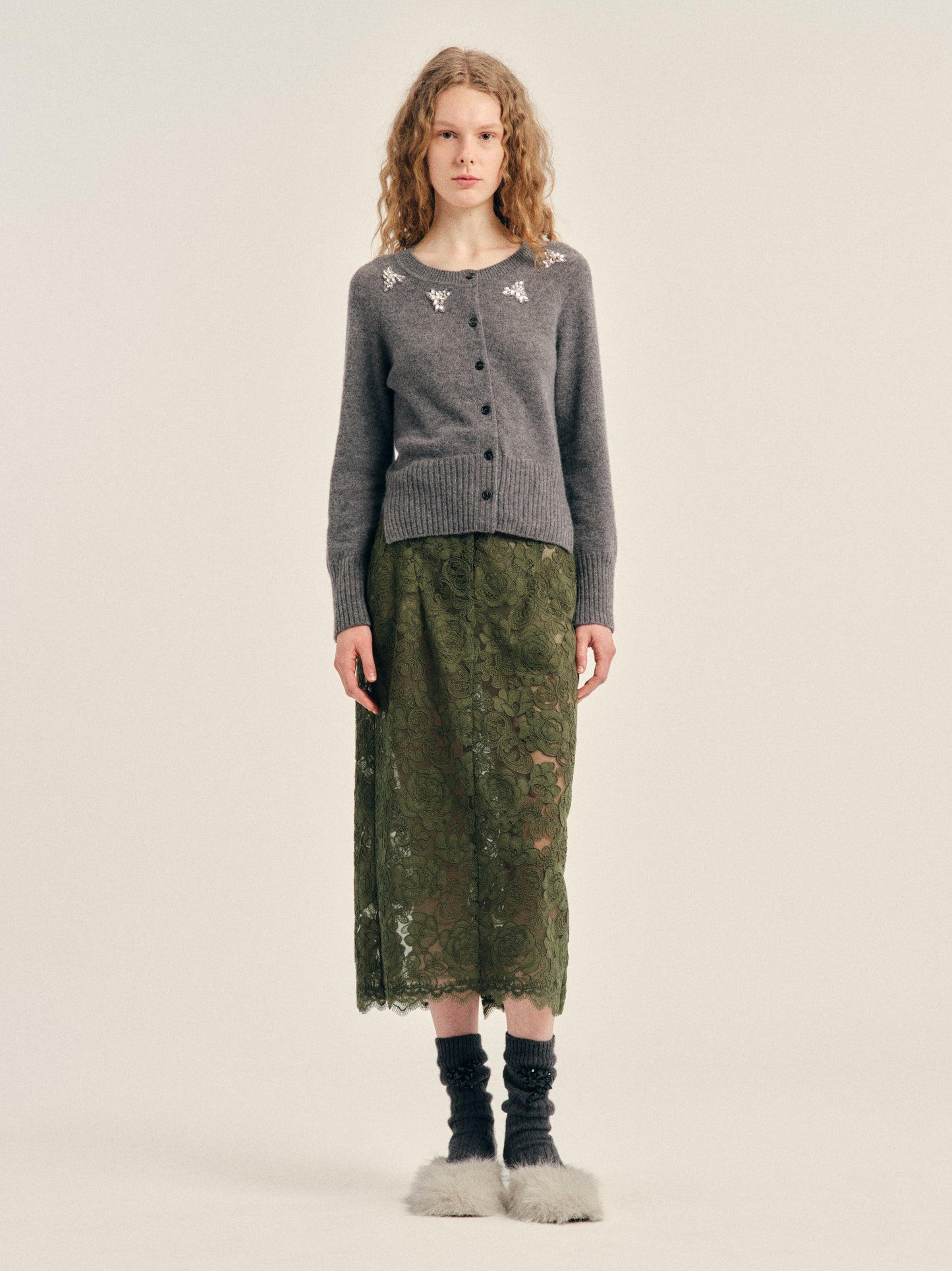 Peeling Waist Column Skirt
