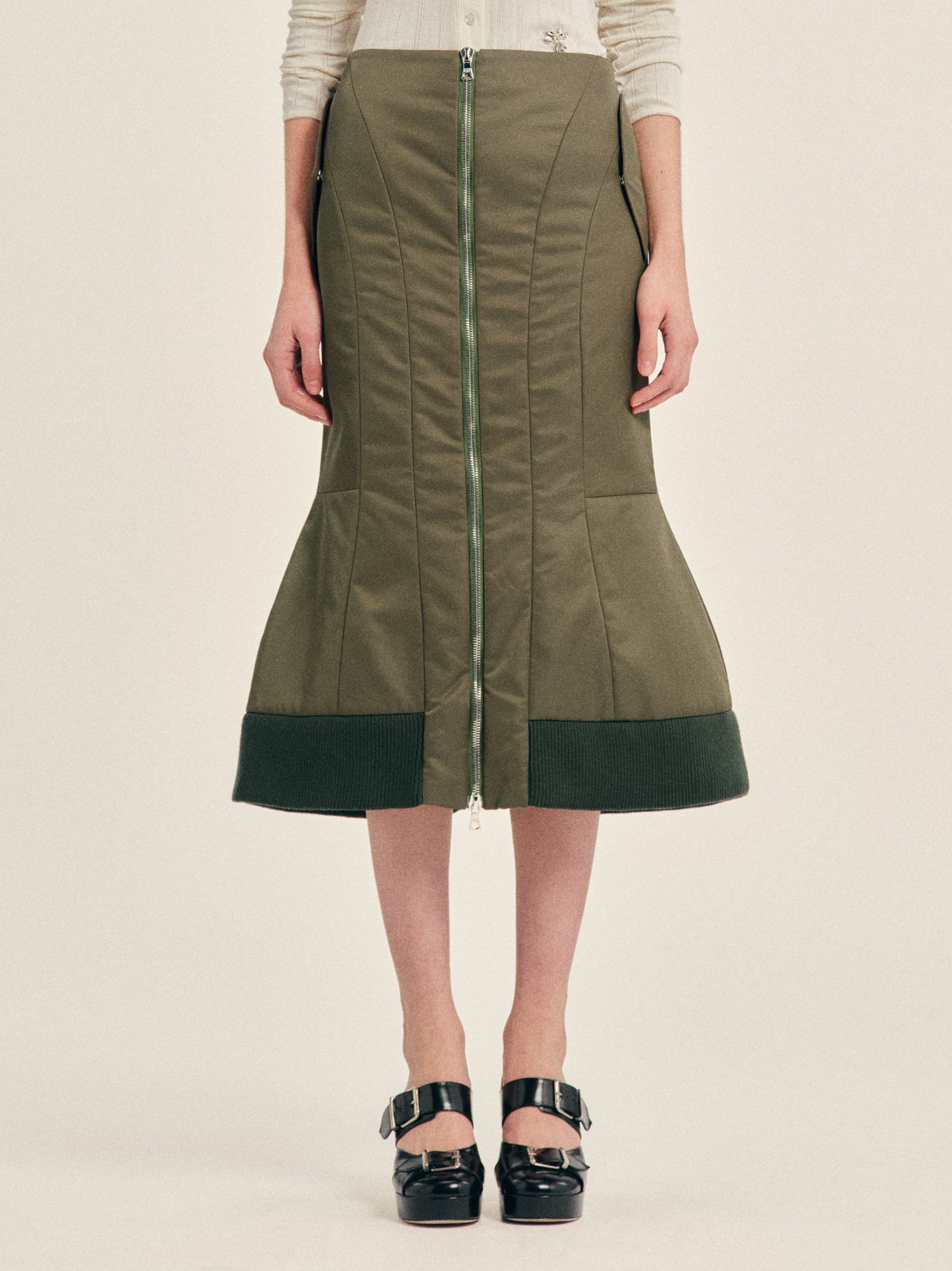 Padded Sculpt Bomber Skirt