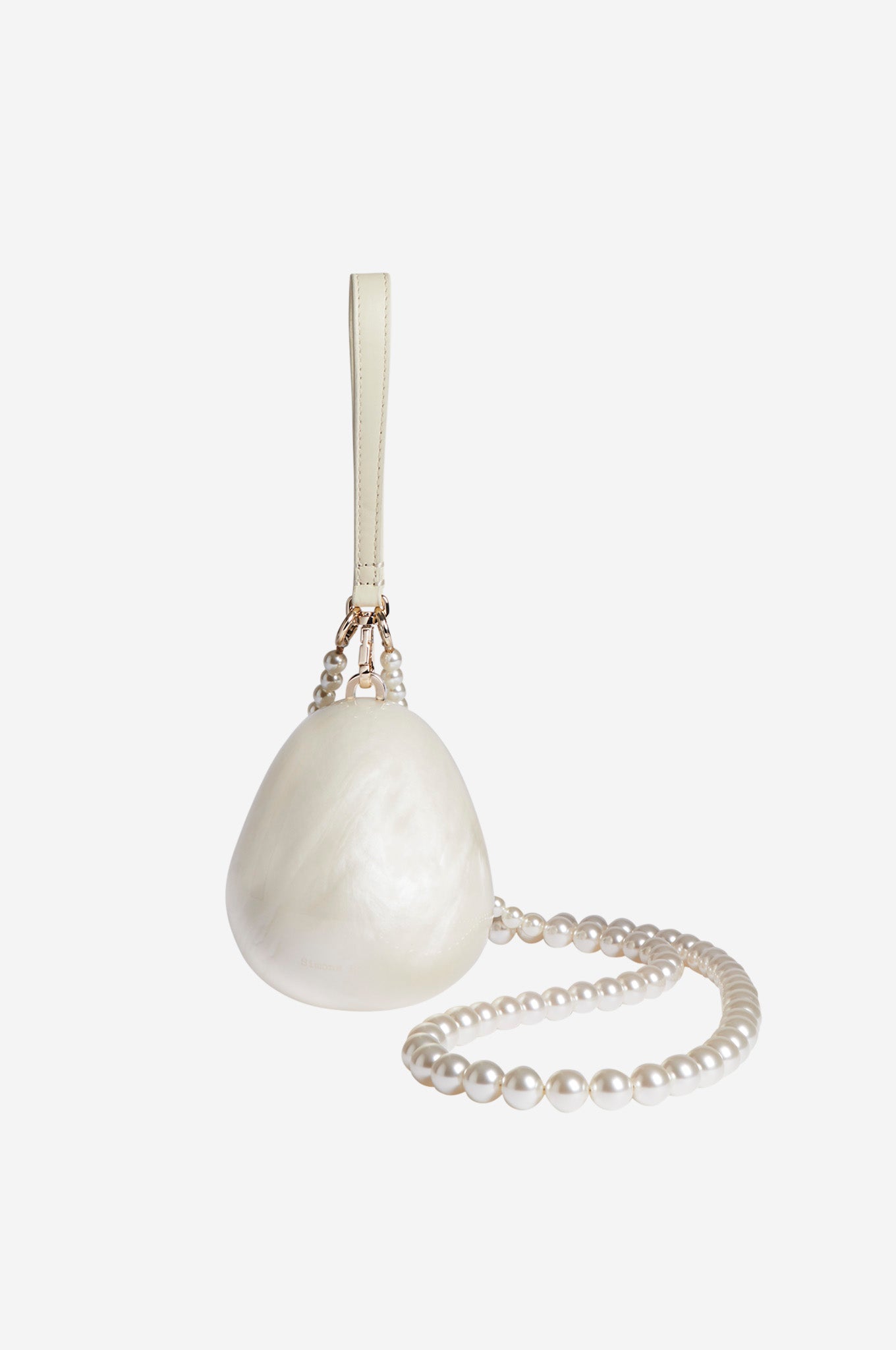Embellished Micro Pearl Egg Bag