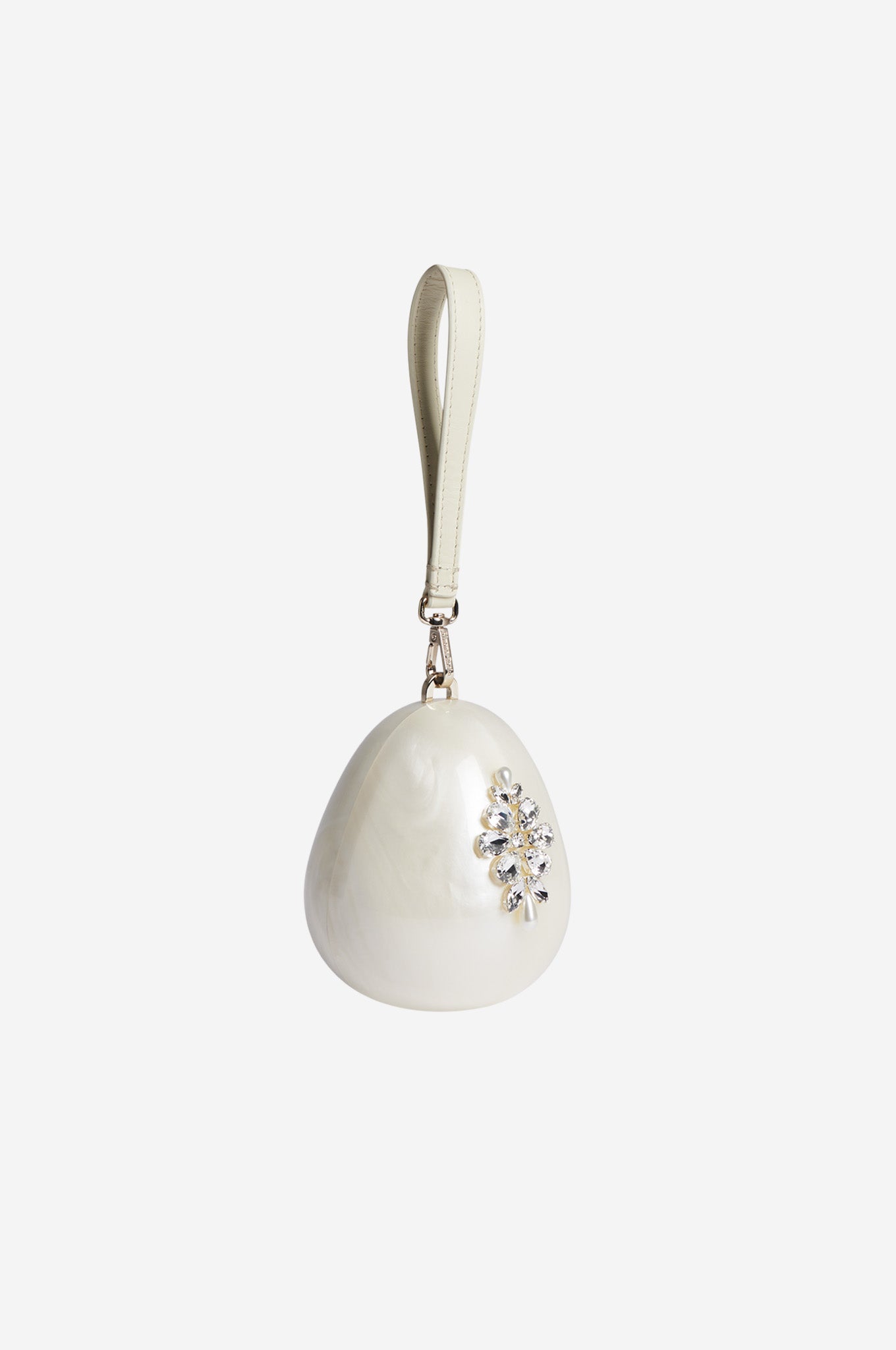 Embellished Micro Pearl Egg Bag