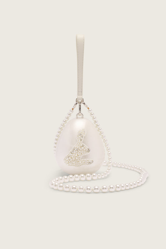 Embellished Hare Pearl Egg Bag