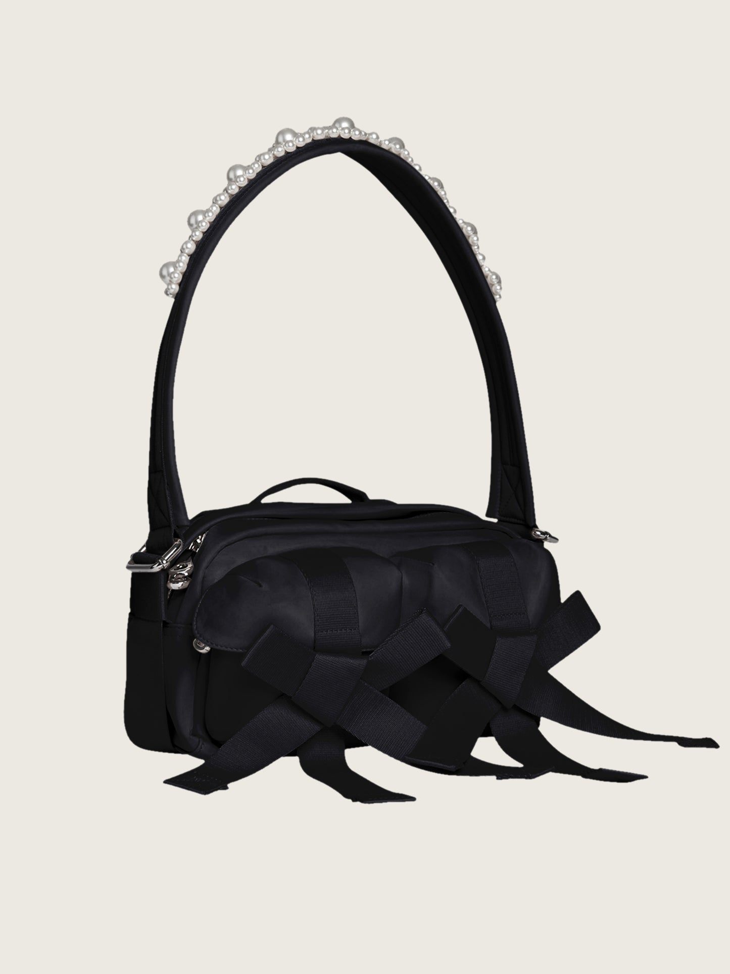 Beaded Classic Bow Crossbody Bag