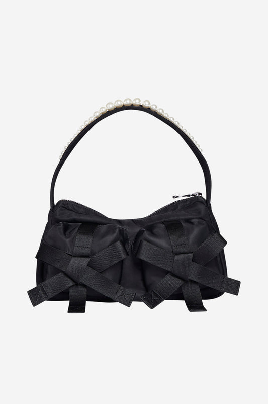 Beaded Utility Bow Pochette Bag