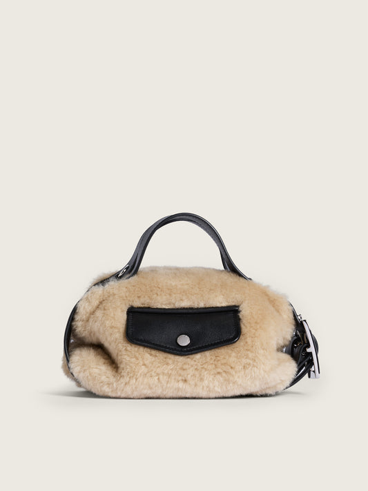 Mini Faux Fur Biker Belt Bag
