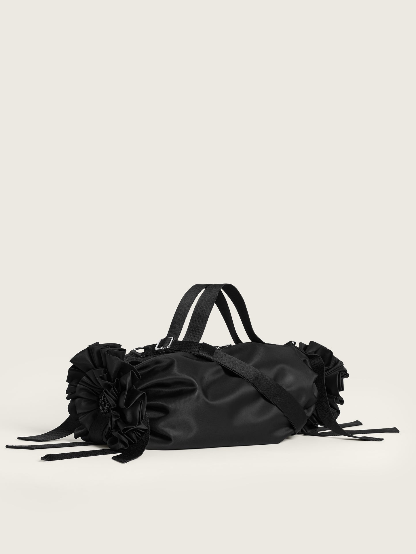 Turbo Embellished Double Ribbon Rosette Bag