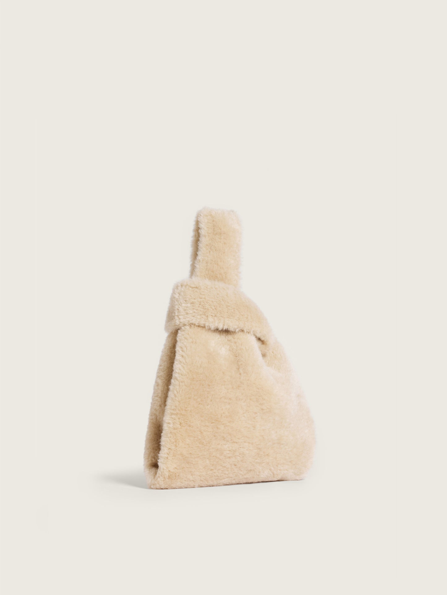 Embellished Mini Faux Fur Shopper Bag