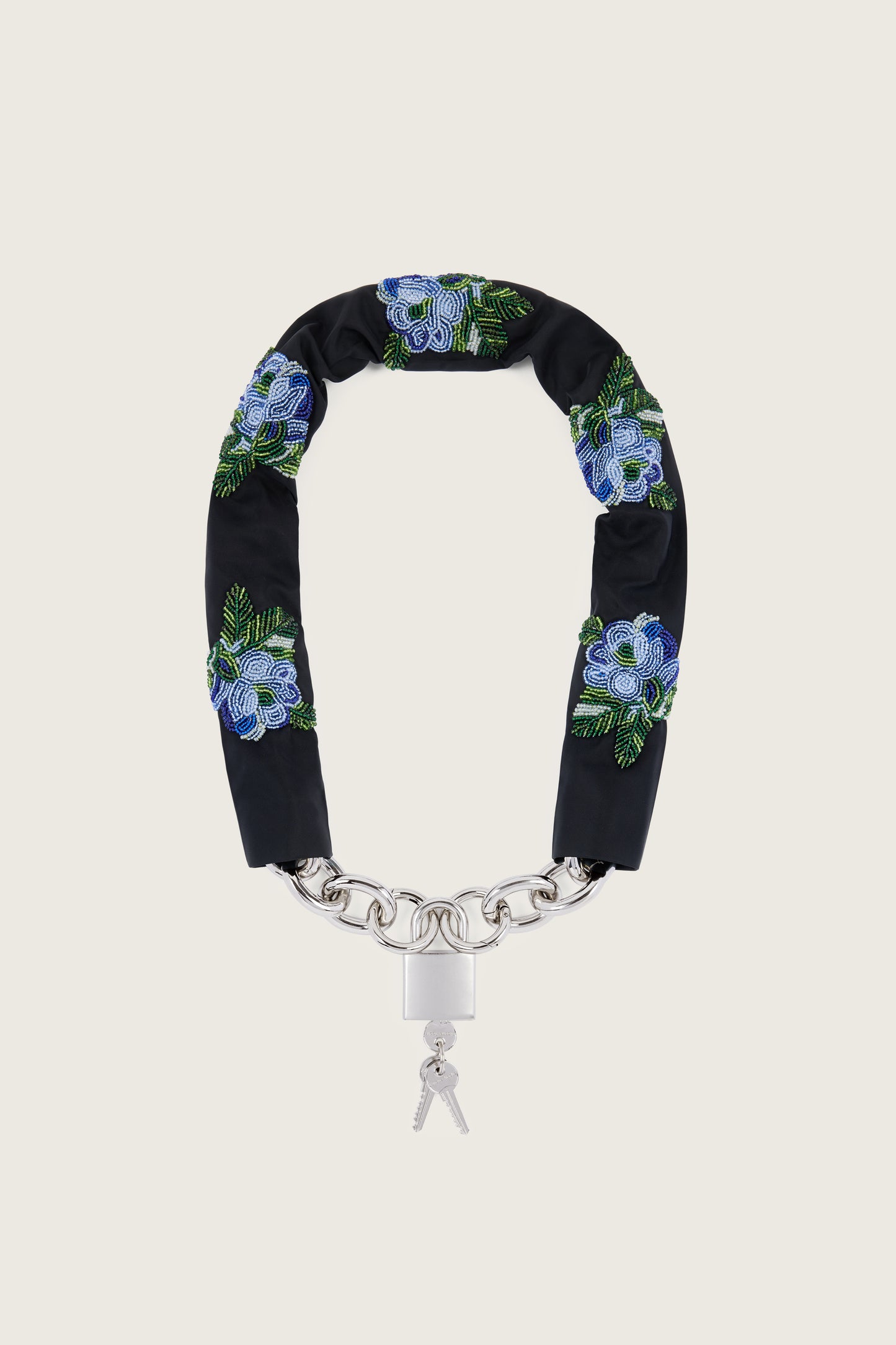 Embellished Sleeve Chain Padlock Belt