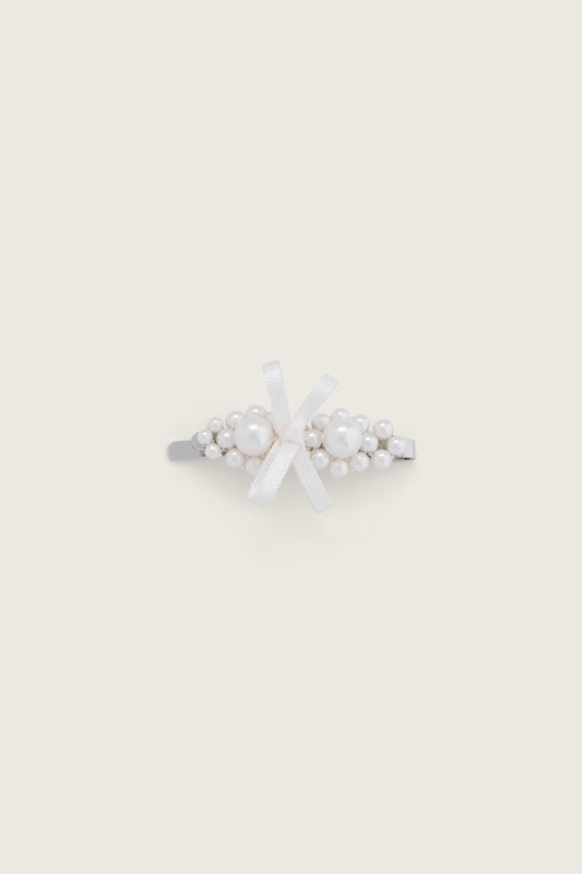 Petite Bow Mini Flower Hair Clip