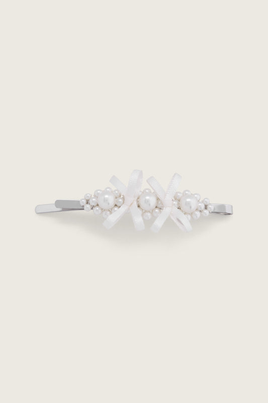 Petite Bow Flower Hair Clip