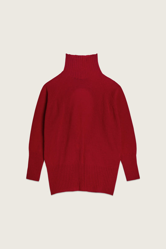 Cashmere Open Back High Neck Jumper