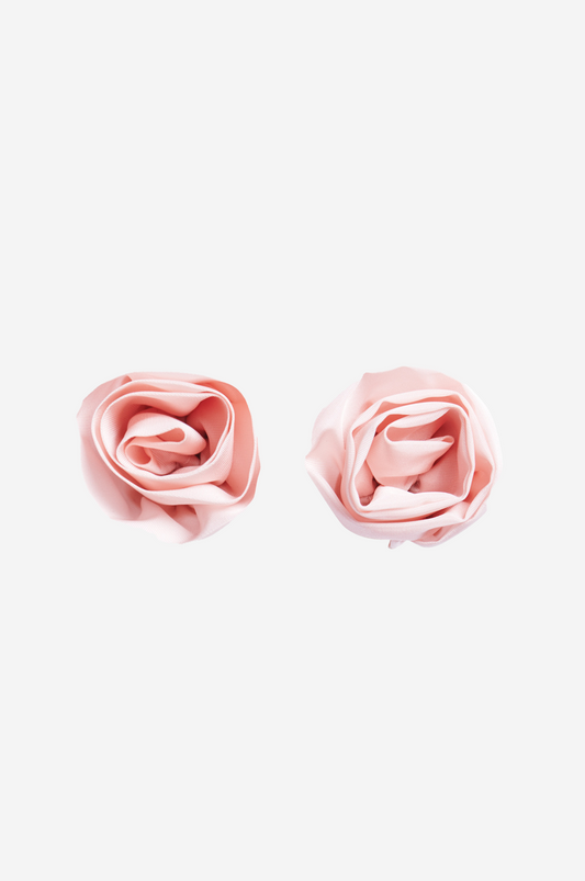 Nylon Rose Stud Earrings