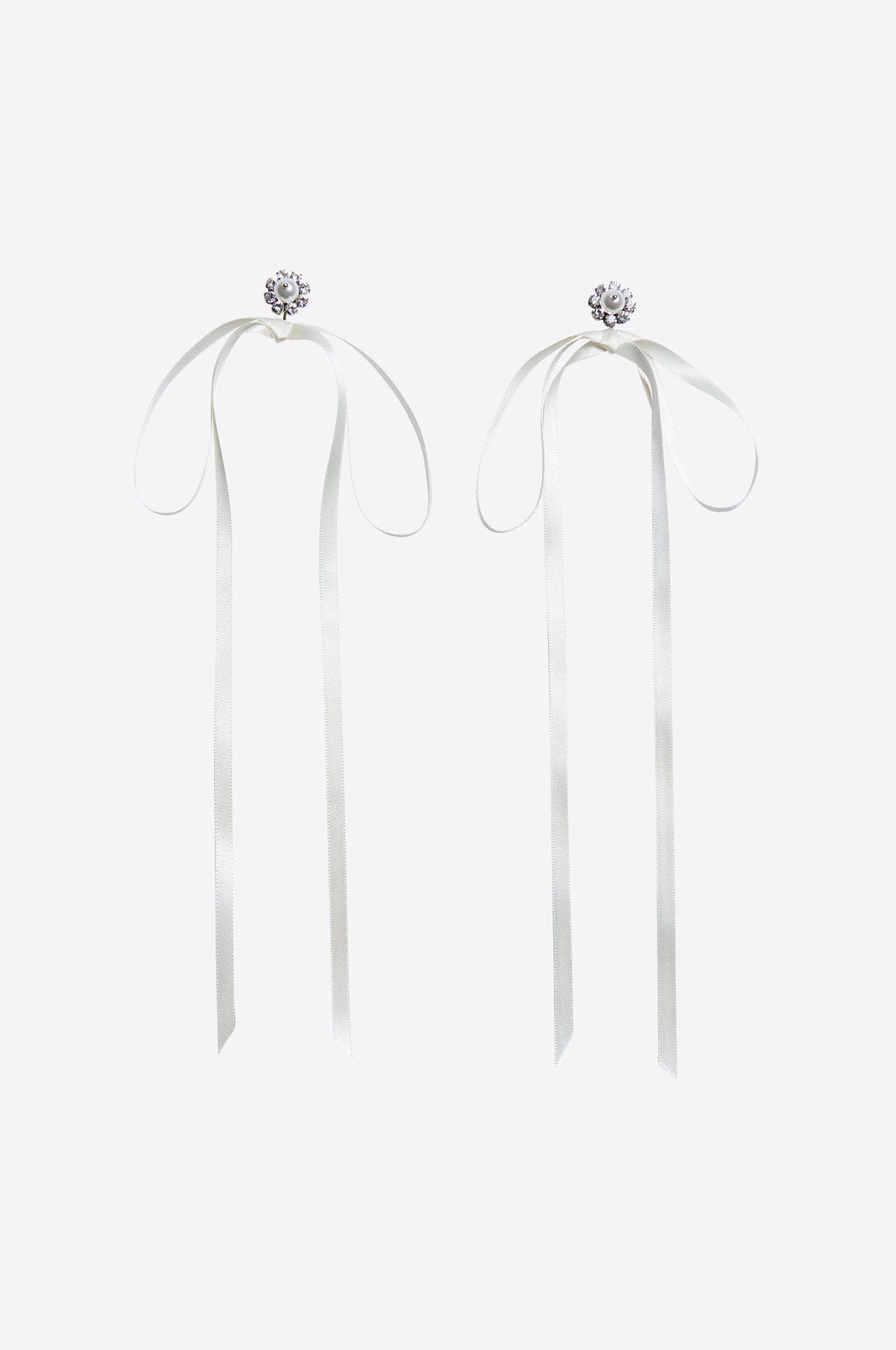 Crystal Daisy Bow Earrings