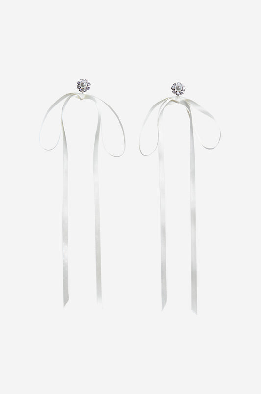 Crystal Daisy Bow Earrings