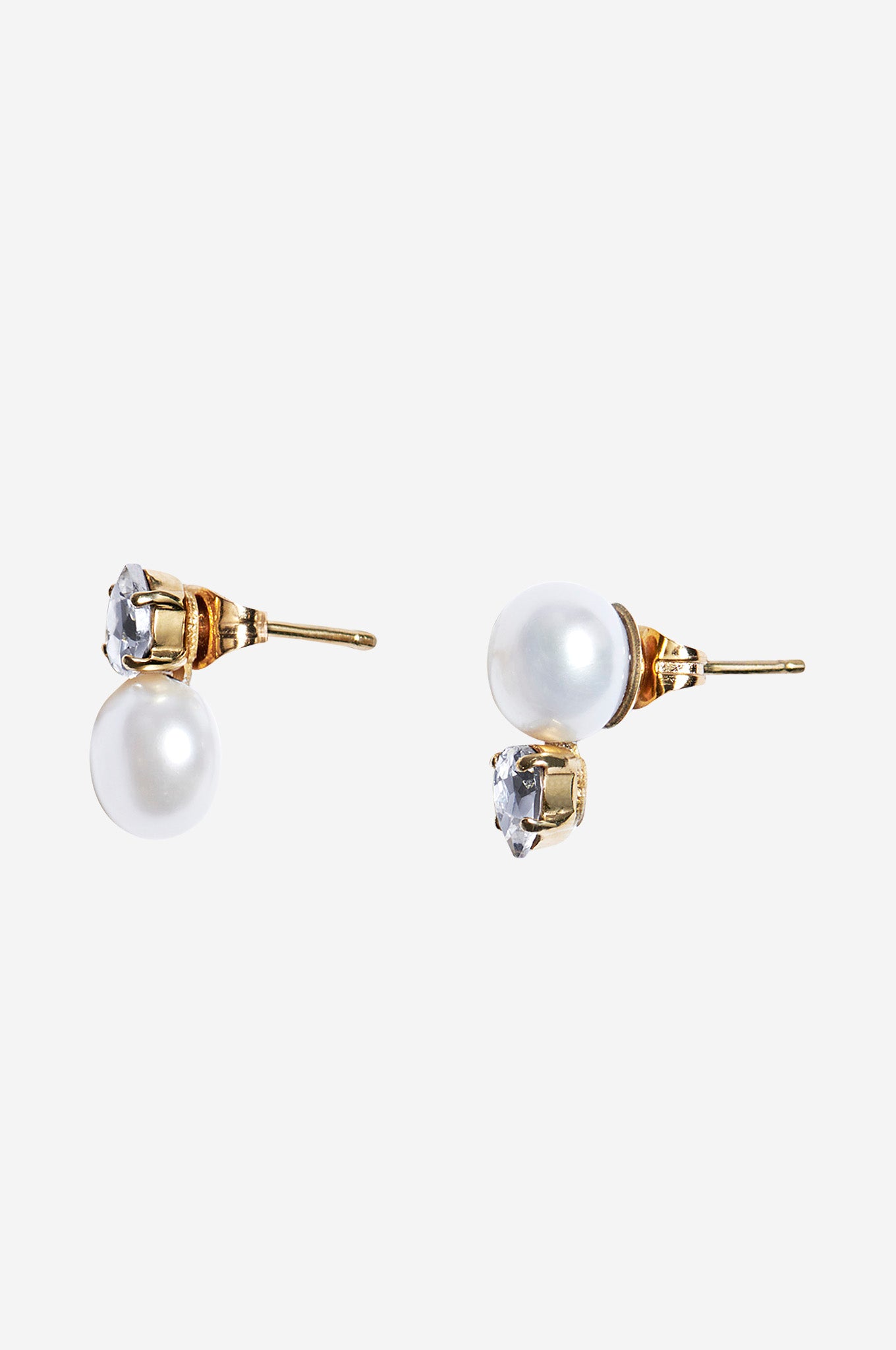 Pearl Dagger Stud Earrings